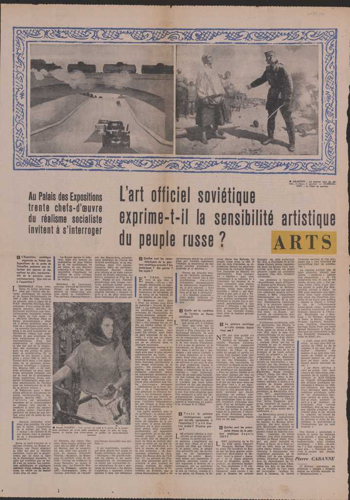 “L’ art officiel soviétique exprime-t-il la sensibilité artistique du peuple russe?”