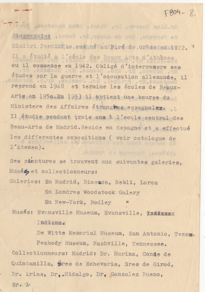 Βιογραφικό σημείωμα του Δημήτρη Περδικίδη