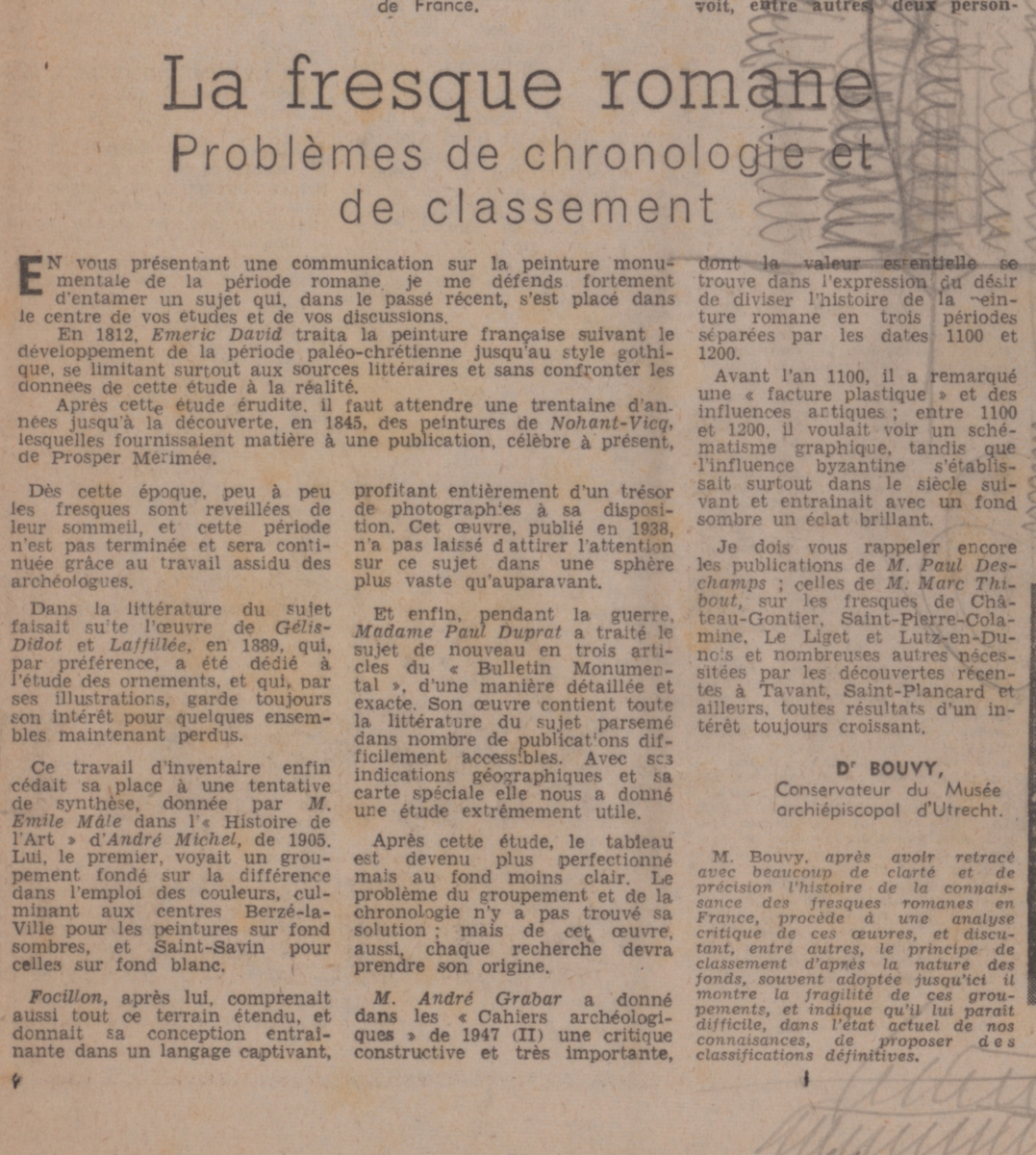 “La fresque romane. Problèmes de chronologie et de classement”
