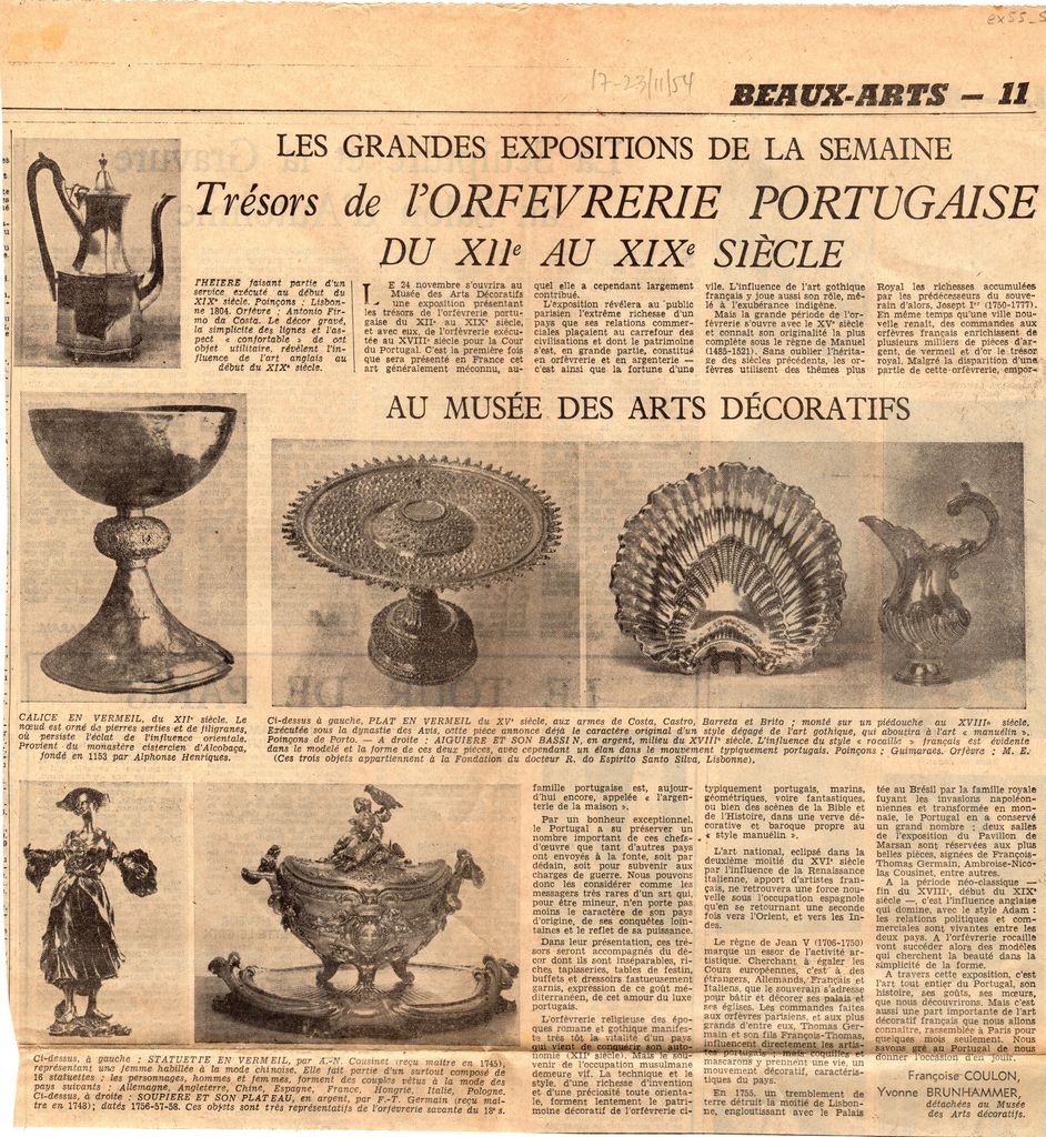 “Les grandes expositions de la semaine. Trésors de l’orfevrerie portugaise du XIIe au XIXe siècle”