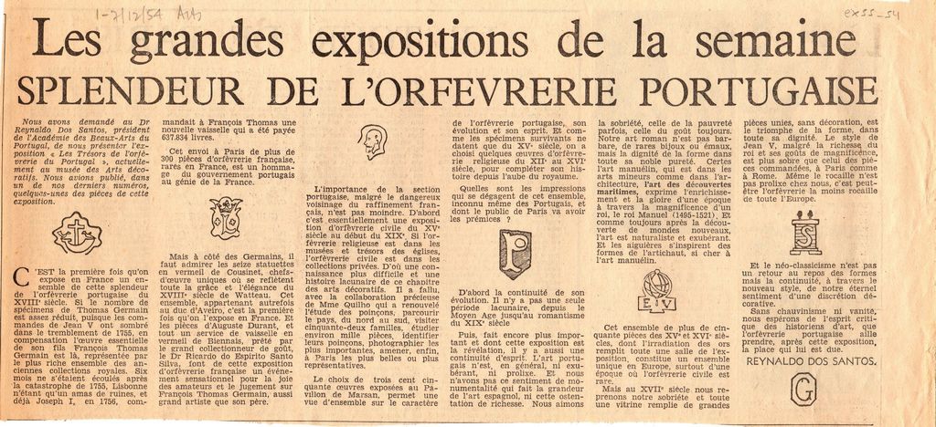 “Les grandes expositions de la semaine Splendeur de l’ Orfevrèrie portugaise”