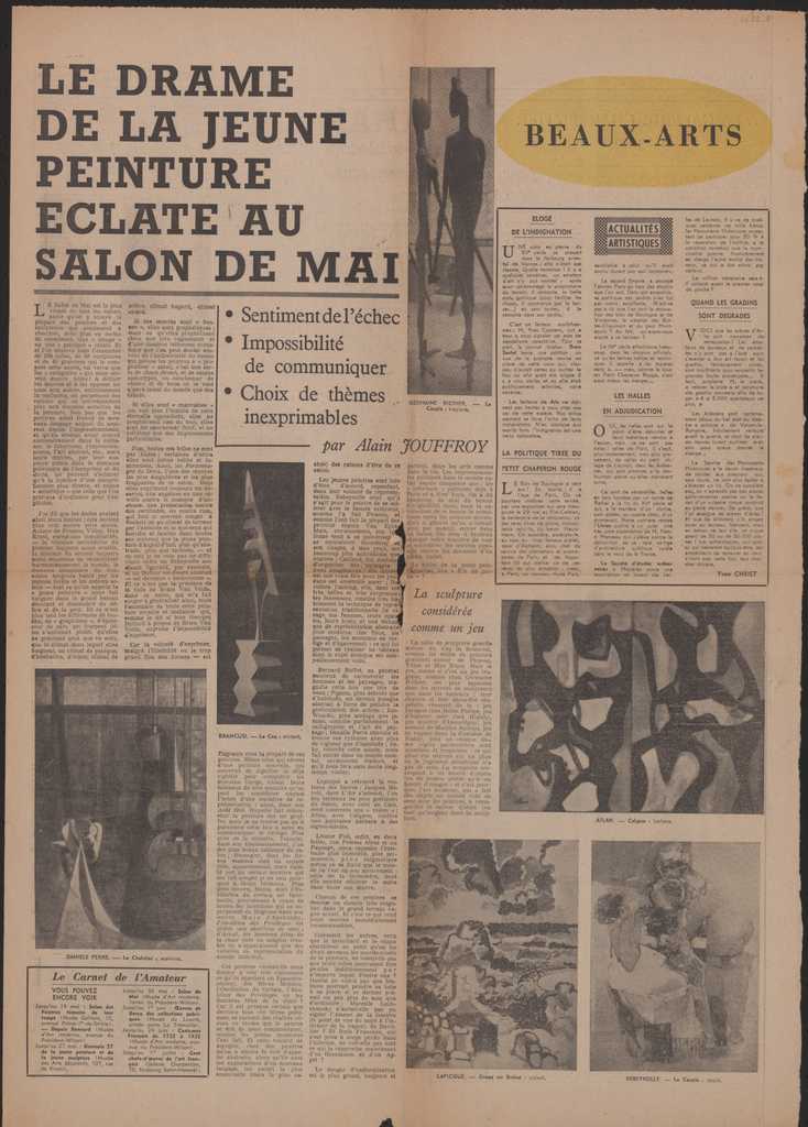 “Le drame de la jeune peinture eclate au Salon de mai”