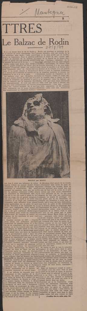 “Le Balzac de Rodin”