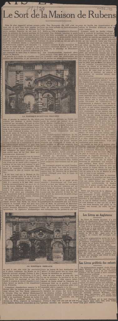 “Le Sort de la Maison de Rubens”