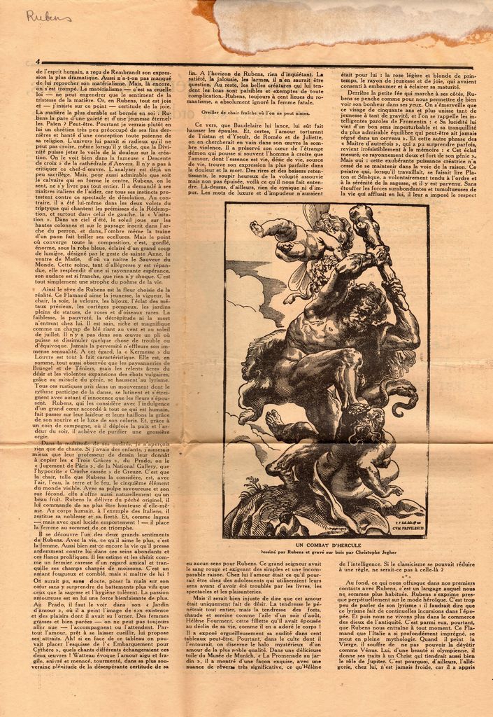 “L’ immortel génie de Rubens, sa fougue, son ordonnance et sa force”