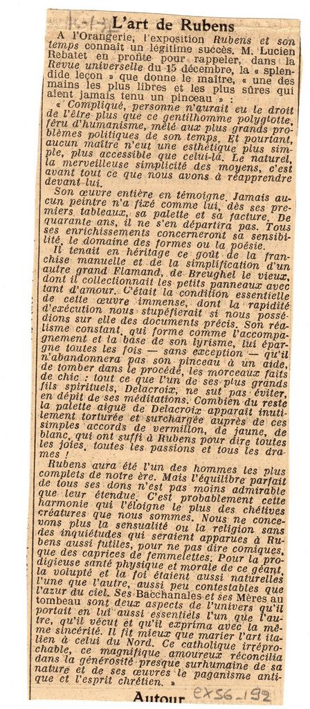 “L’ art de Rubens”
