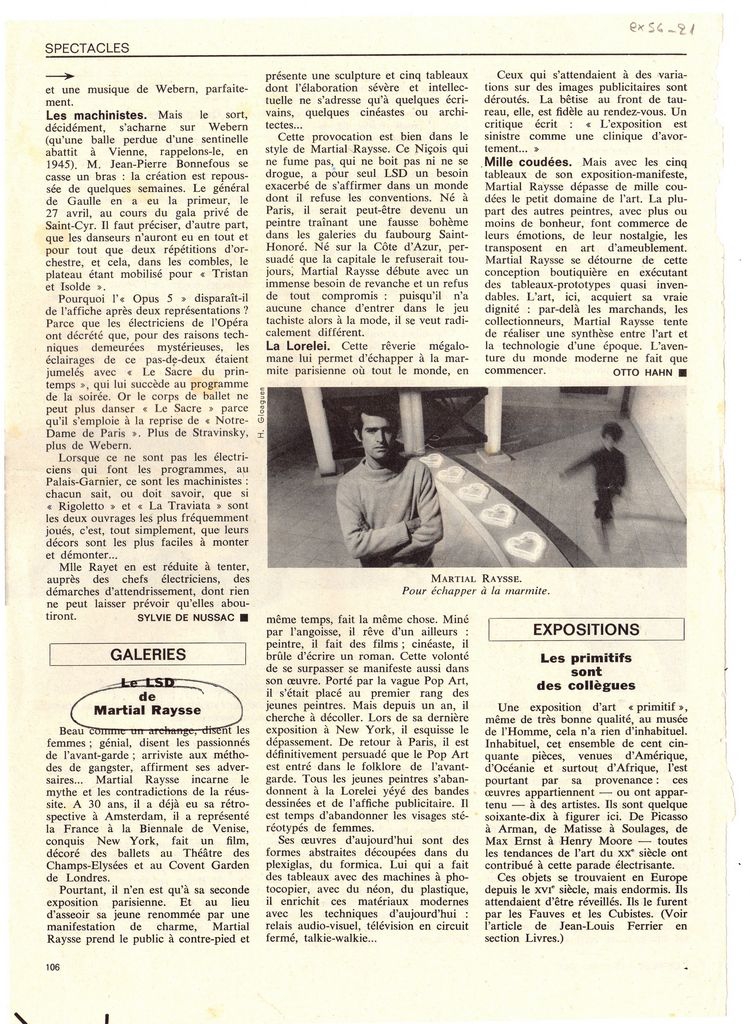 “Le LSD de Martial Raysse”