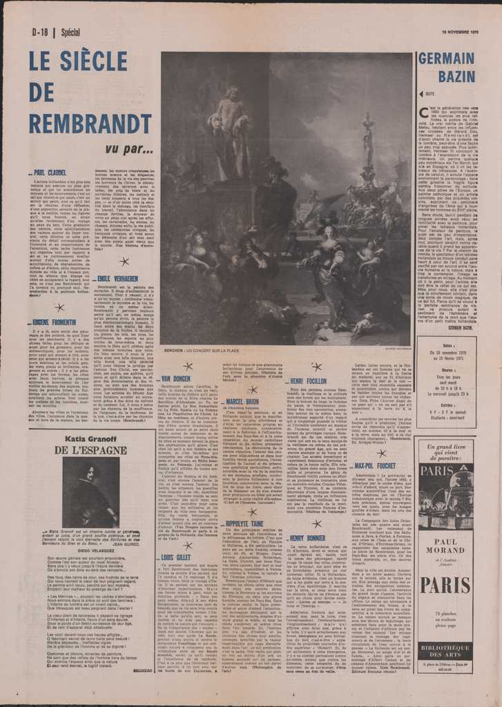“Le siècle de Rembrandt vu par…”