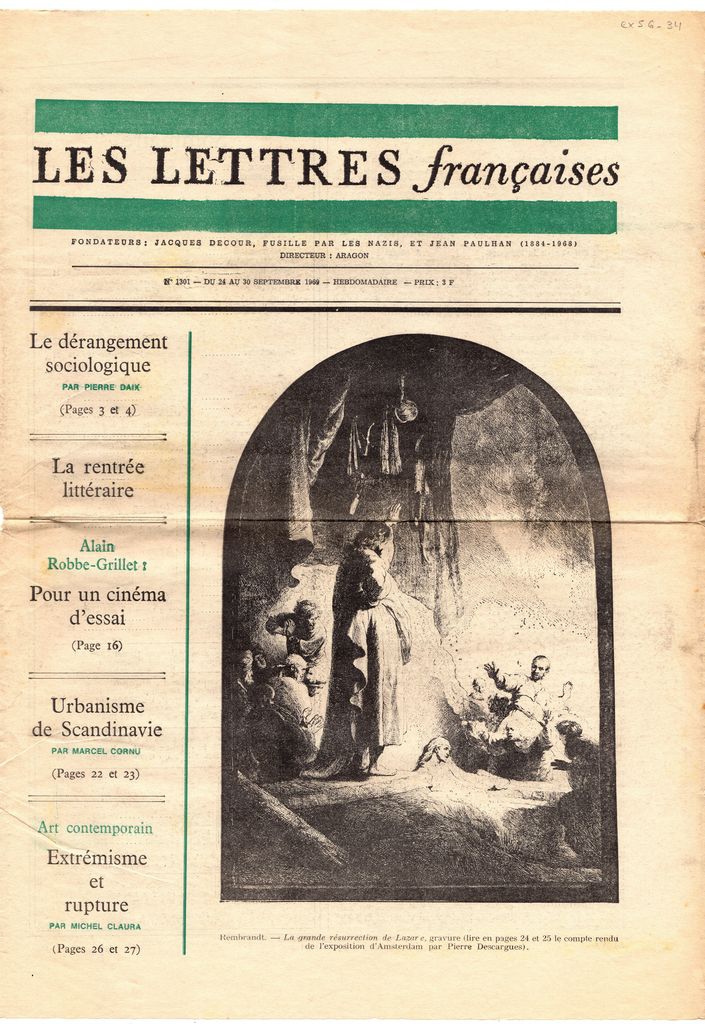 “Hommage d’ Amsterdam à Rembrandt pour le trois centième anniversaire de sa mort”