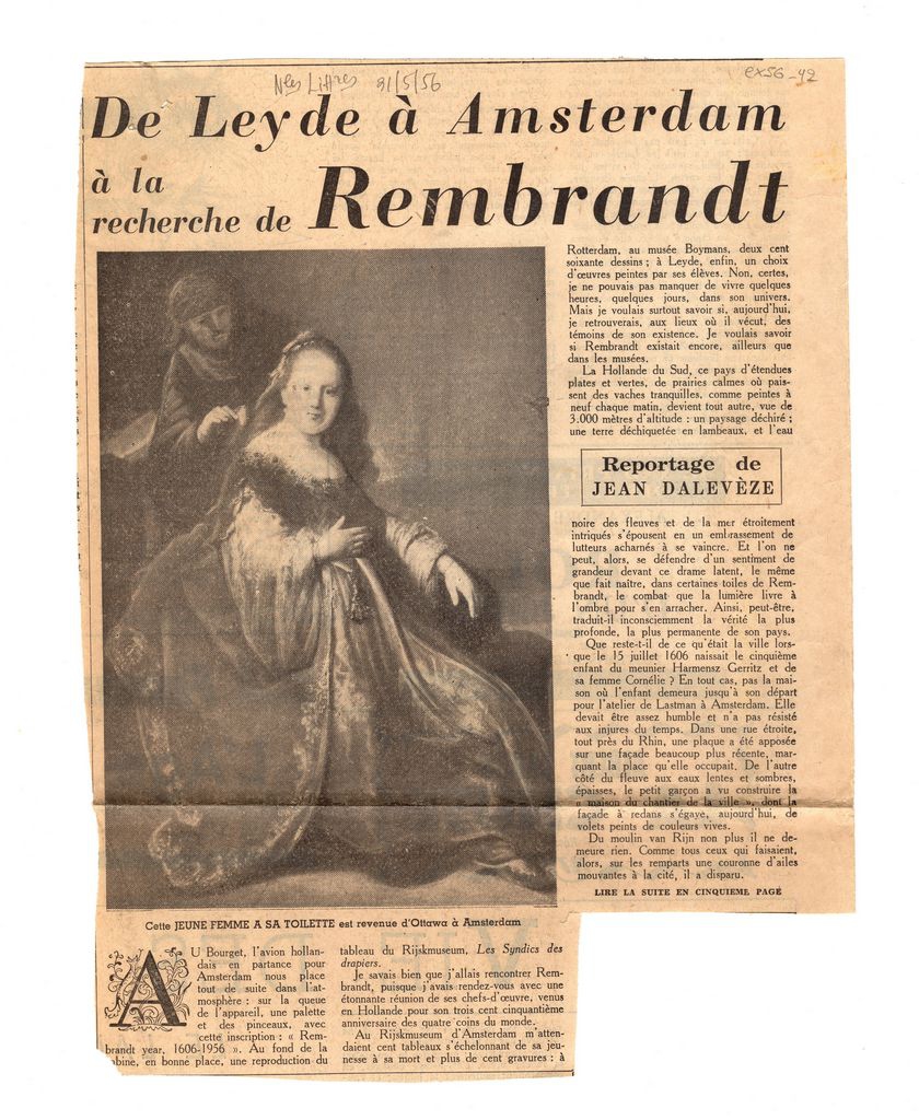 “De Leyde à Amsterdam à la recherche de Rembrandt”
