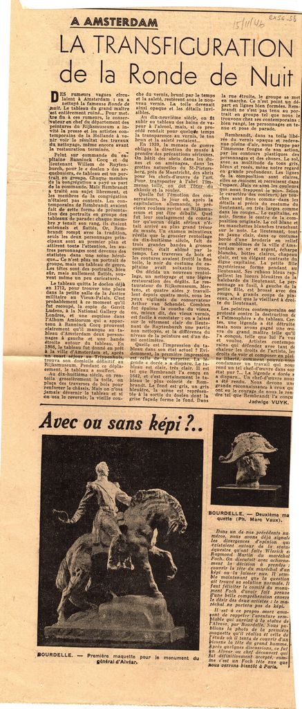 “La transfiguration de la Ronde de Nuit”