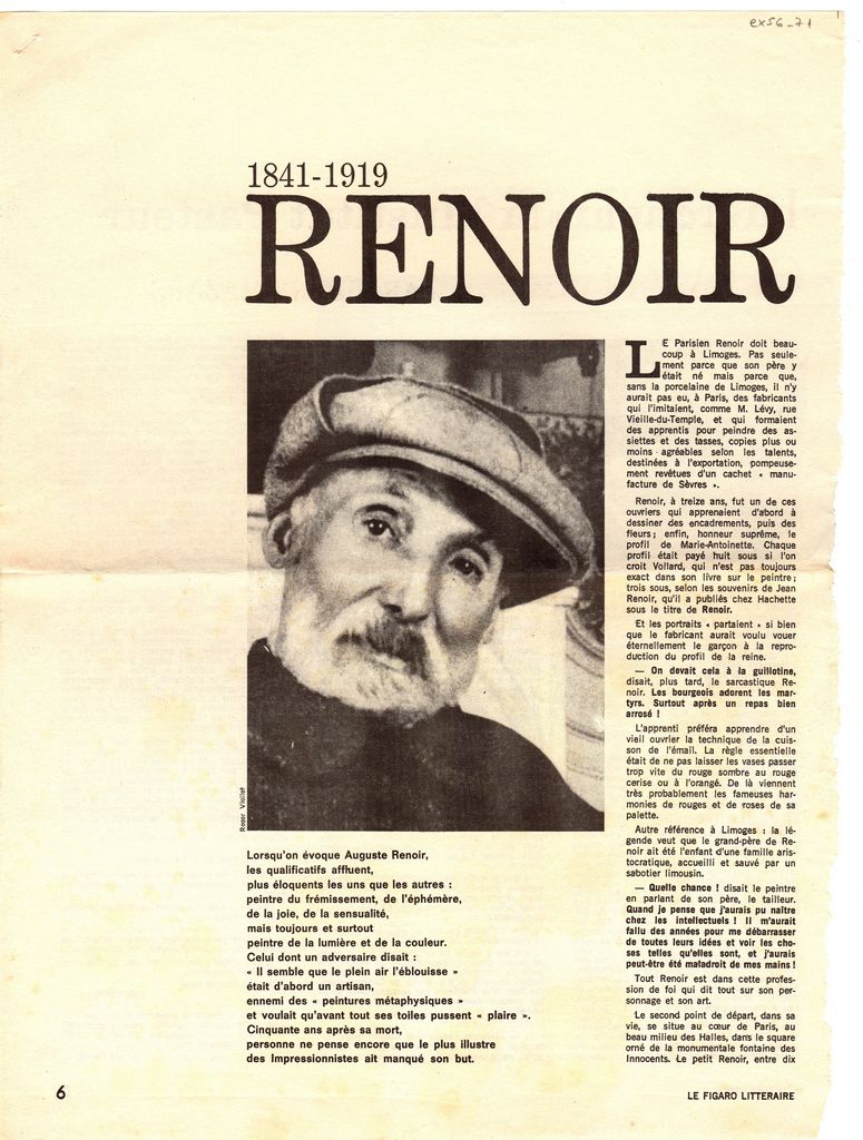 “1841- 1919 Renoir. Le peintre charnel”