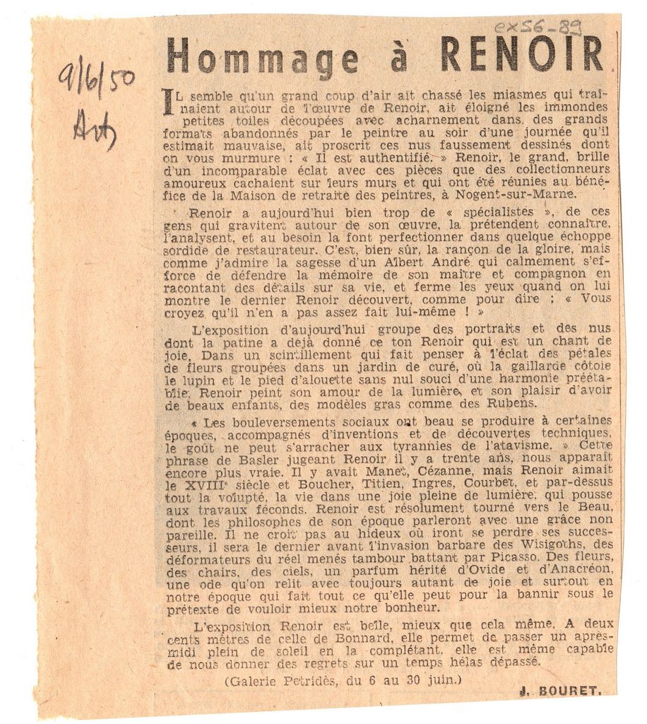 “Hommage à Renoir”