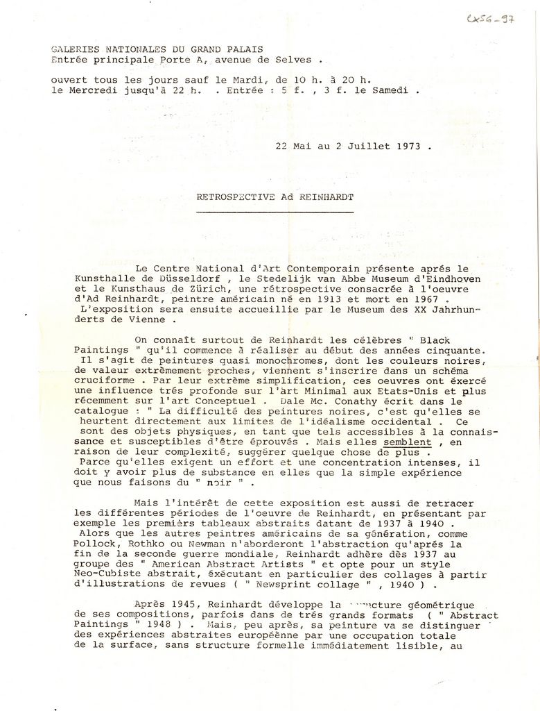 Έκθεση Ad Reinhardt