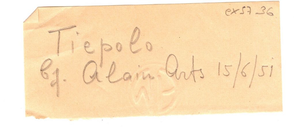Βιβλιογραφική παραπομπή για τον Giambattista Tiepolo
