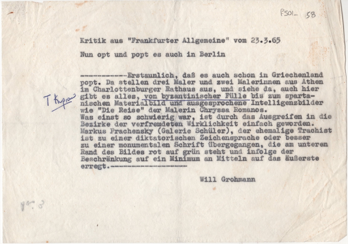 “Nun opt und popt es auch in Berlin”