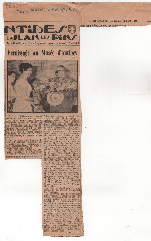 “Vernissage au Musée d’ Antibes”