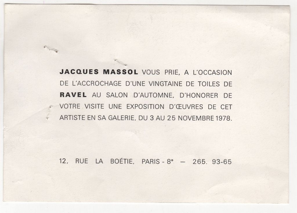 Έκθεση Edouard Ravel