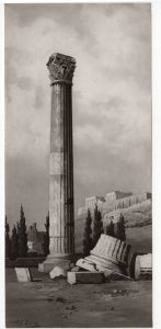 Αναπαραγωγή έργου “Στήλη Ολυμπίου Διός με Ακρόπολιν εις το βάθος”