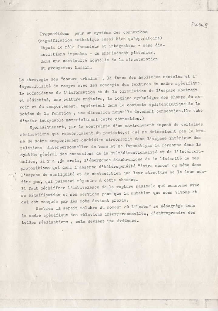 Φιλόλαος Τλούπας “Propositions pour un système des connexions …”