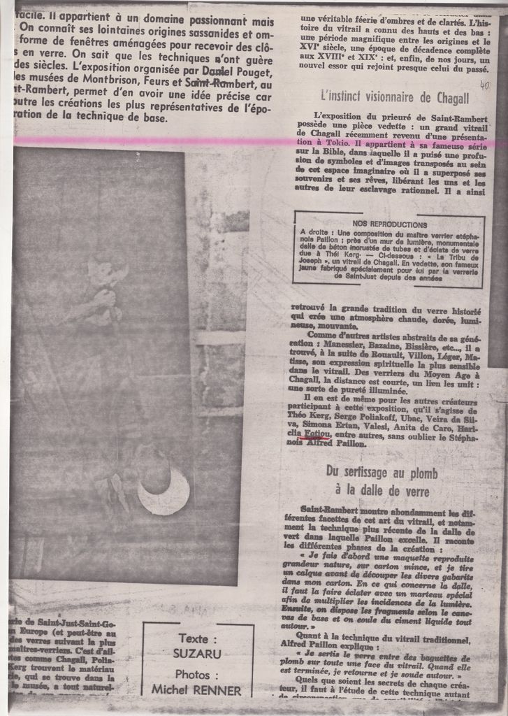 Κρτική της έκθεσης “Art du Vitrail”