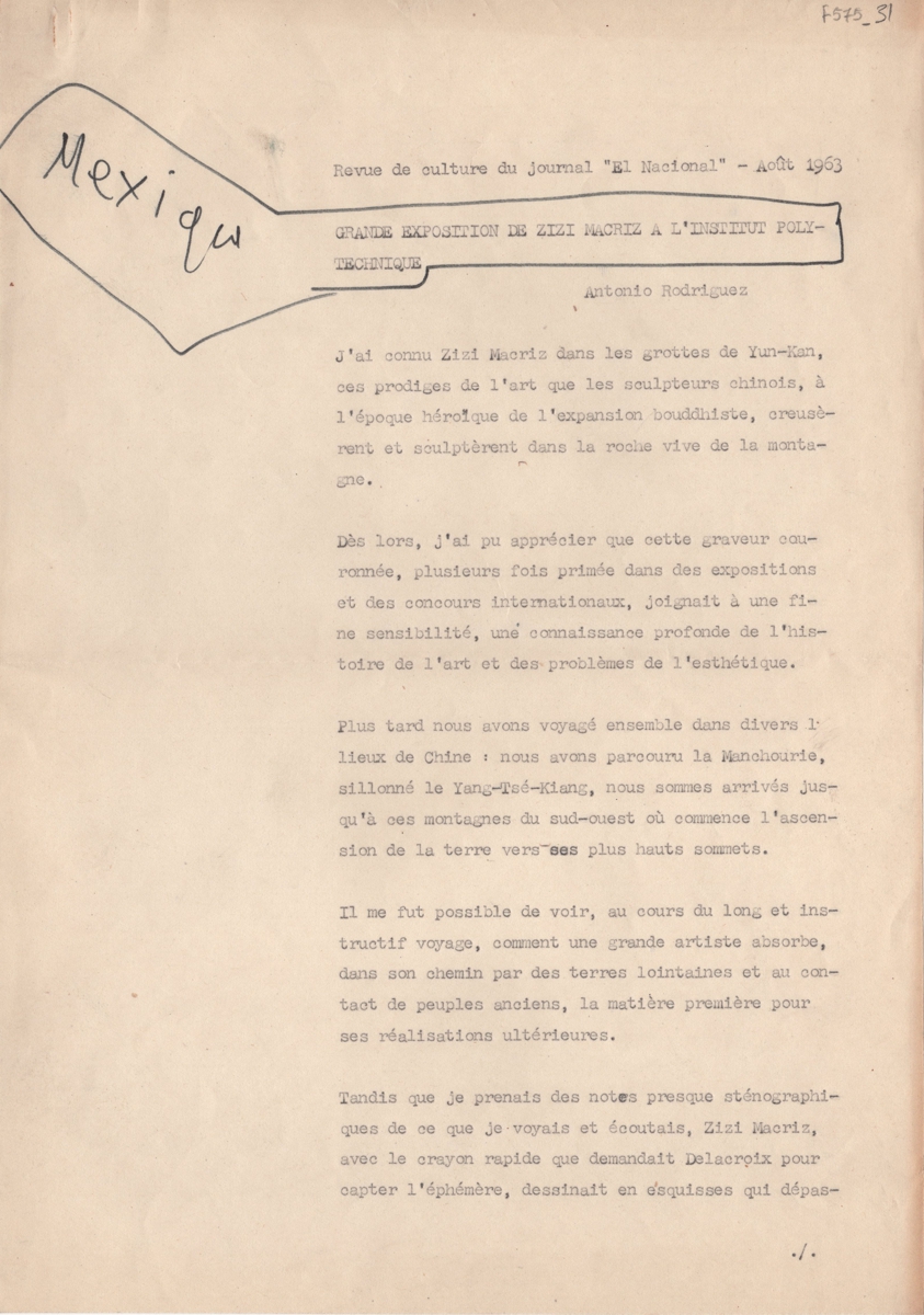 “Grande exposition de Zizi Macriz à l’Institute polytechnique”