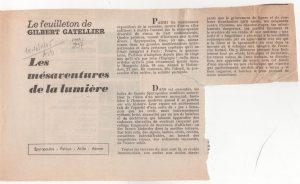 “Les mesaventures de la lumiere”