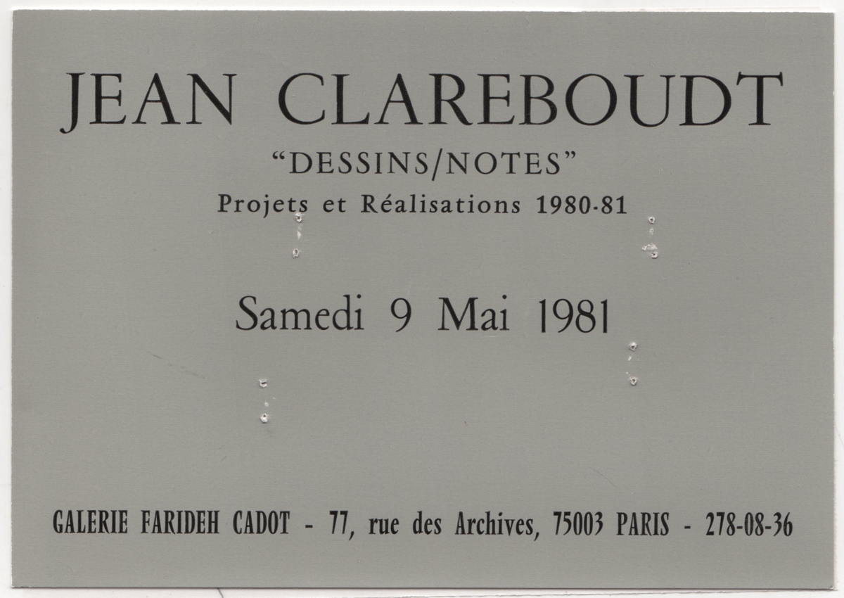 Έκθεση Jean Clareboudt