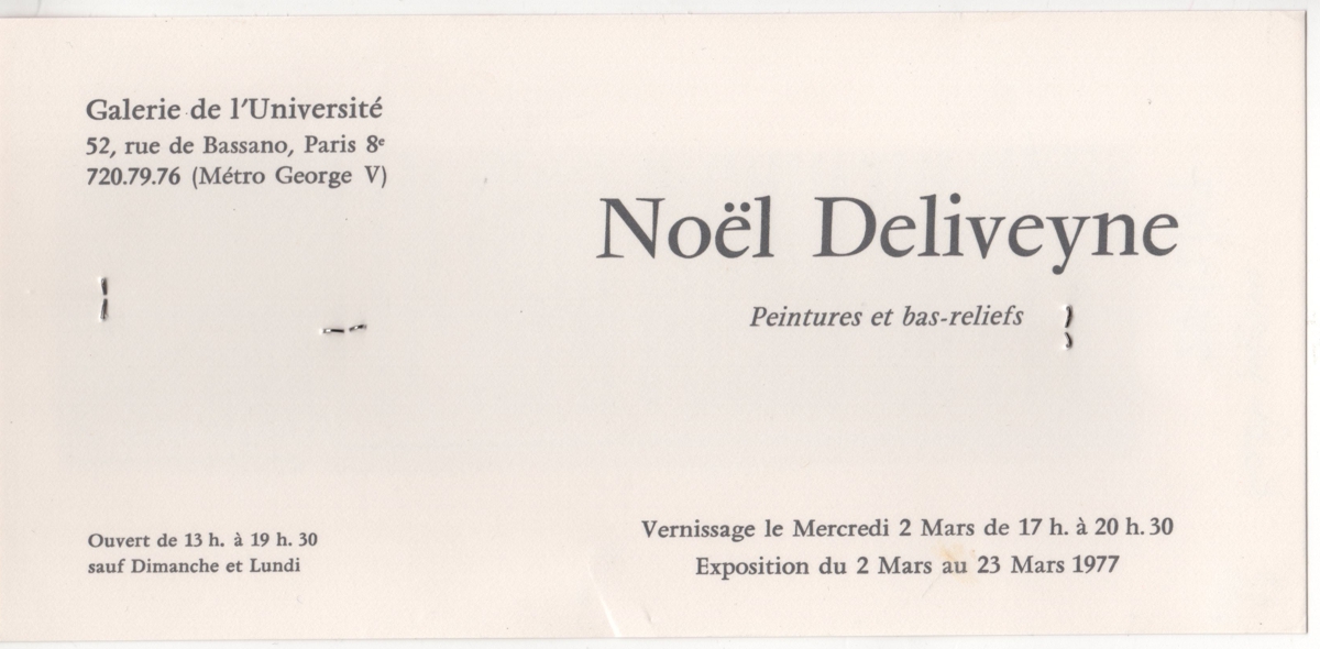 Έκθεση Noël Deliveyne