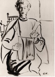 Αναπαραγωγή έργου της Ε. Σταθοπούλου “Αυτοπροσωπογραφία”