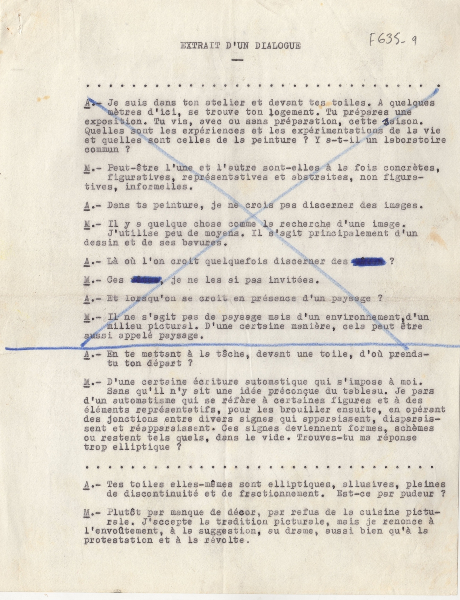 “Extrait d’ un dialogue”