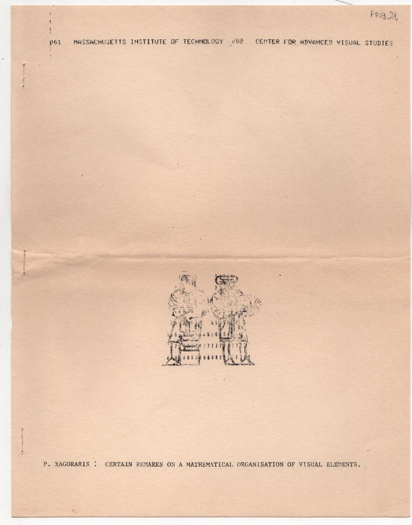 “Certain remarks on a mathematical organisation of visual elements”
