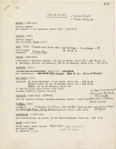 Λίστα καλλιτεχνών που συμμετέχουν στην Μπιεννάλε Γλυπτικής (‘Παναθήναια’) 1965