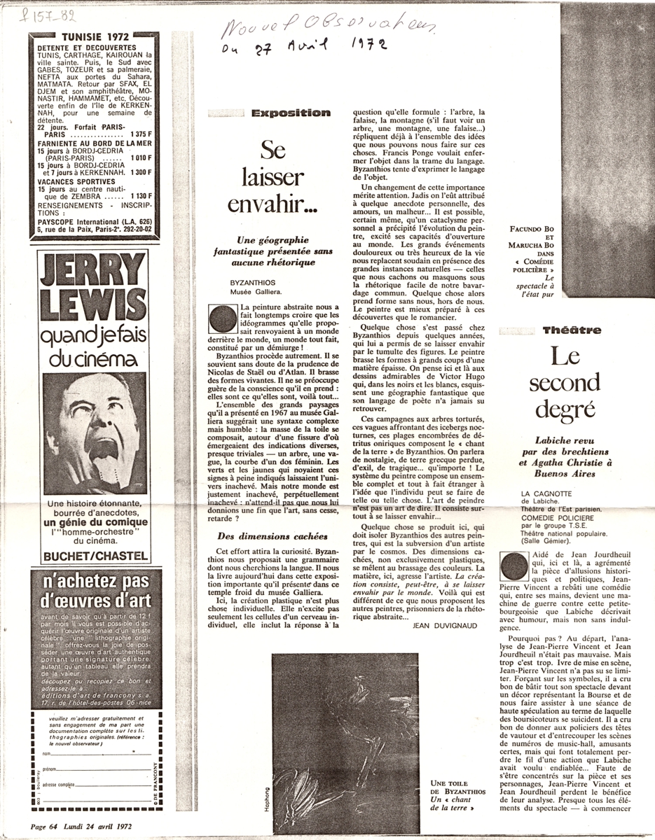 “Se laisser envahir…”