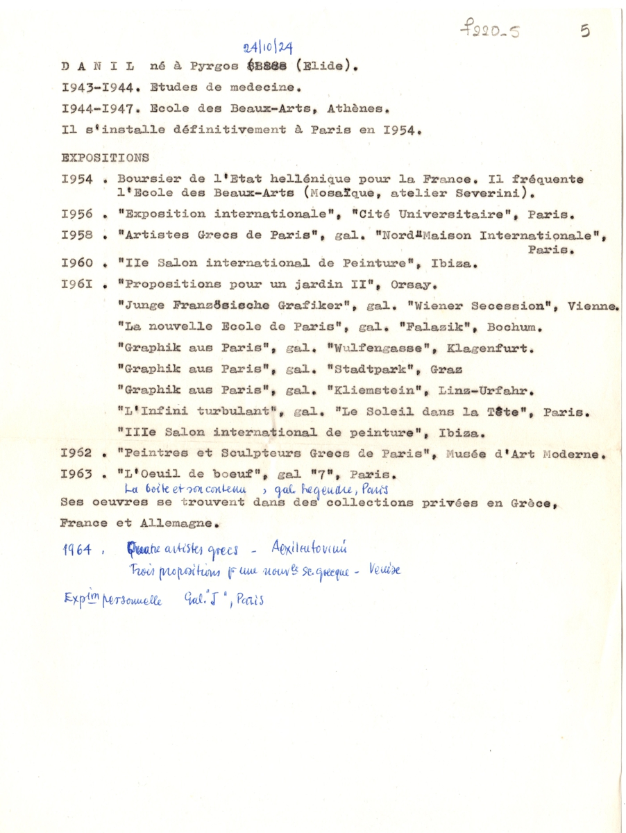 Βιογραφικό σημείωμα του Δανιήλ (Παναγόπουλου)