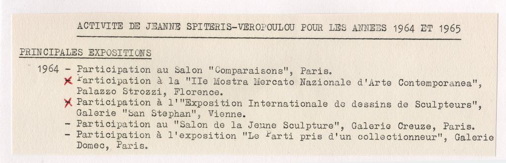 Έκθεση “Exposition internationale de Dessins de sculpteurs”