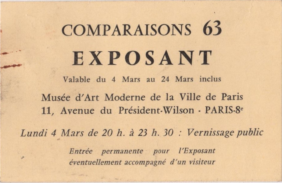 Έκθεση “Comparaisons 63”