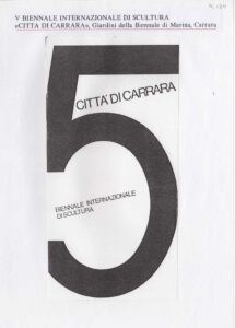 Έκθεση “V Biennale Internazionale di Scultura ‘Cittá di Carrara'”