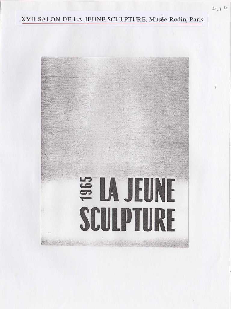 “XVIIe Salon de la Jeune Sculpture”