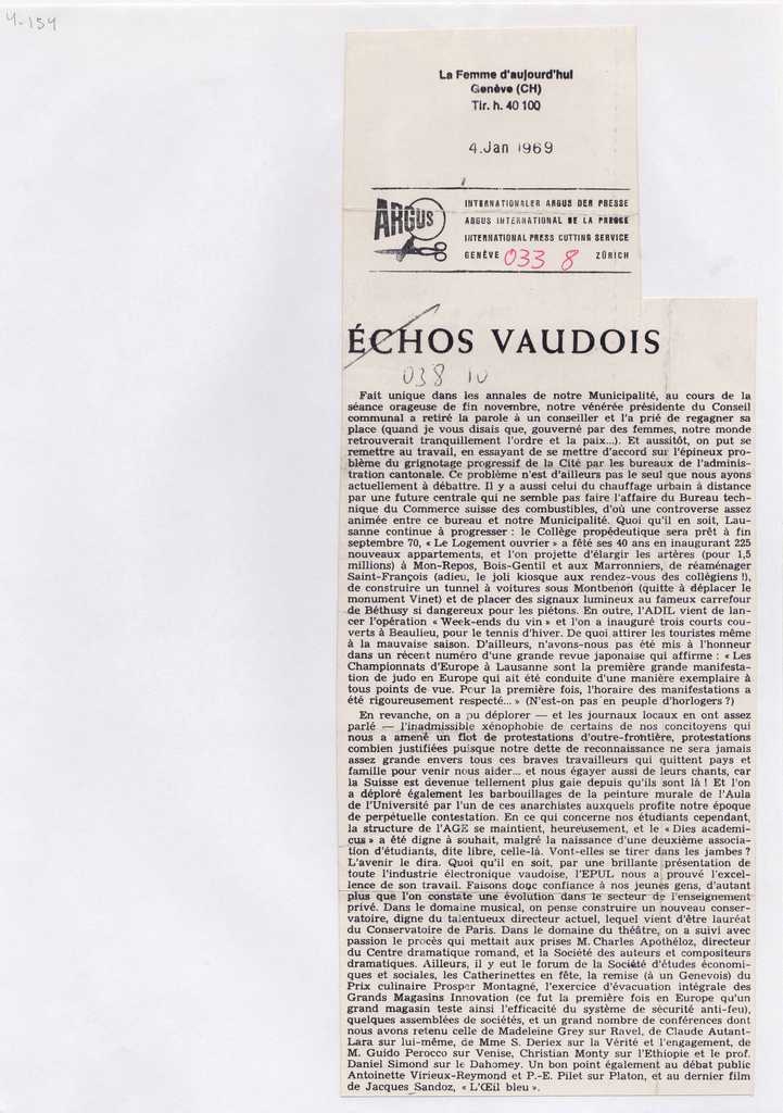 “Echos Vaudois”