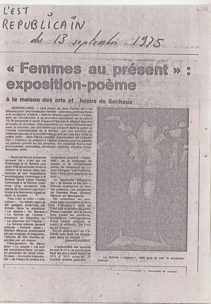 “Femmes au présent: exposition-poème”