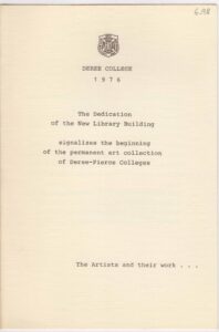 Έντυπο εγκαινίων του κτιρίου της Νέας Βιβλιοθήκης του Kολλεγίου Deree