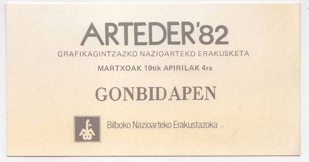 Έκθεση “Arteder ’82 – Muestra Internacional de Arte Grafico”