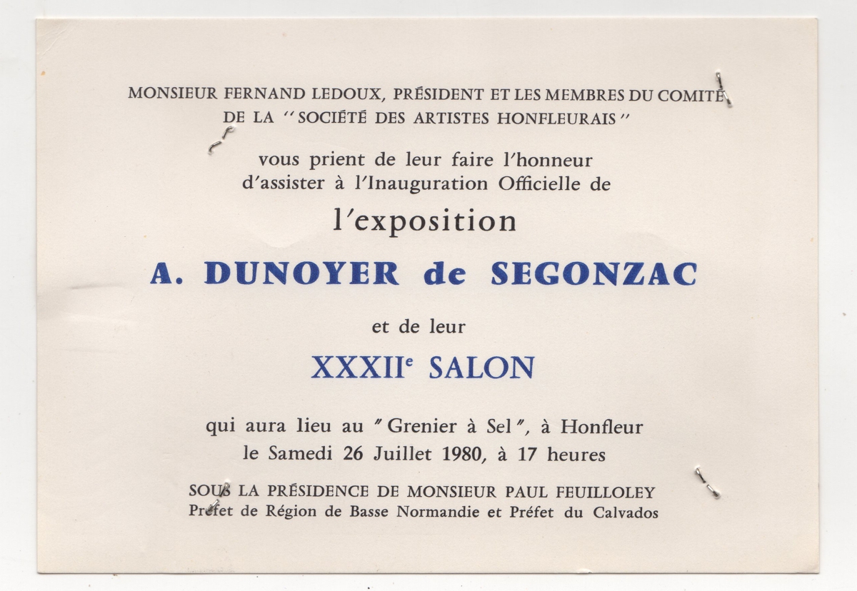 Έκθεση “A. Dunoyer de Segonzac”