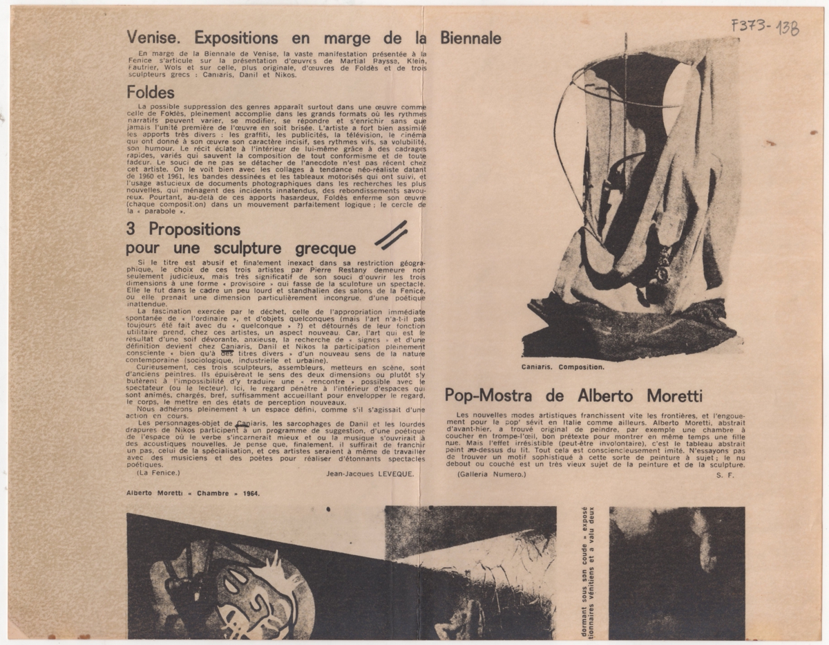 “3 propositions pour une sculpture grecque”