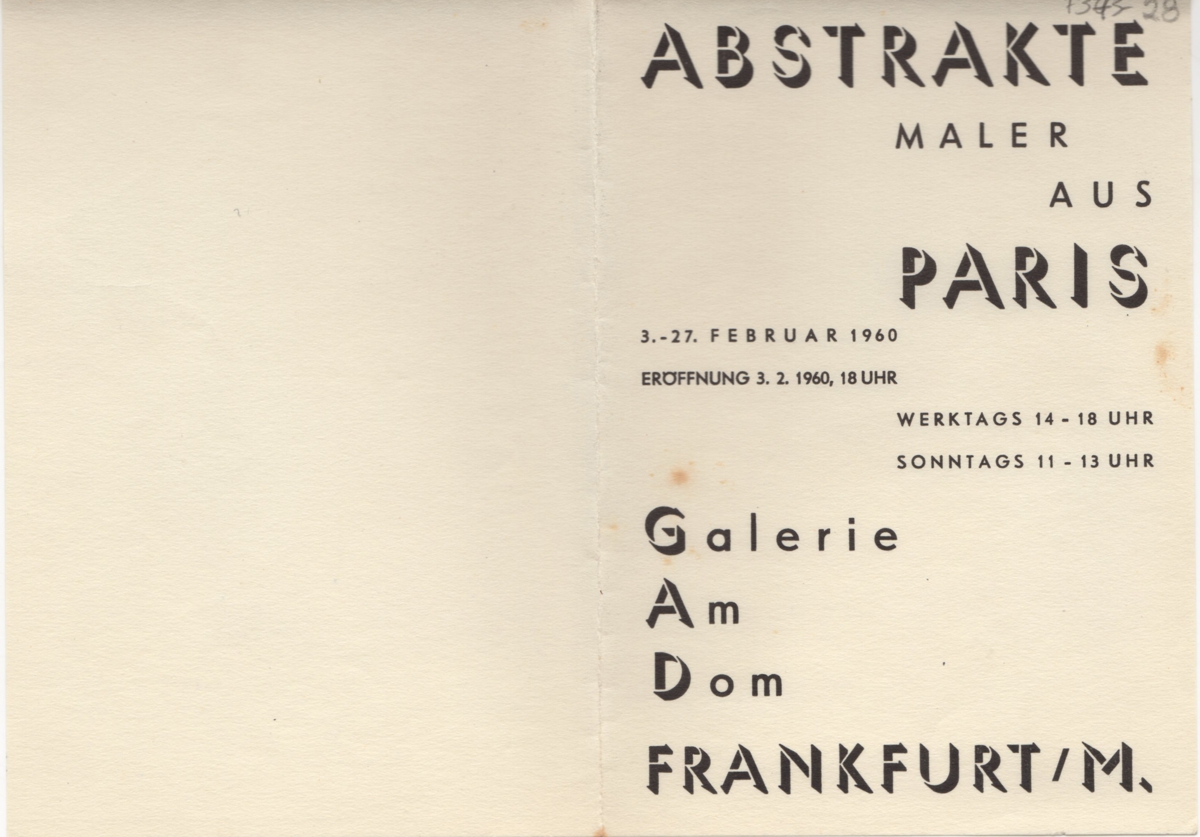 Έκθεση “Abstrakte maler aus Paris”