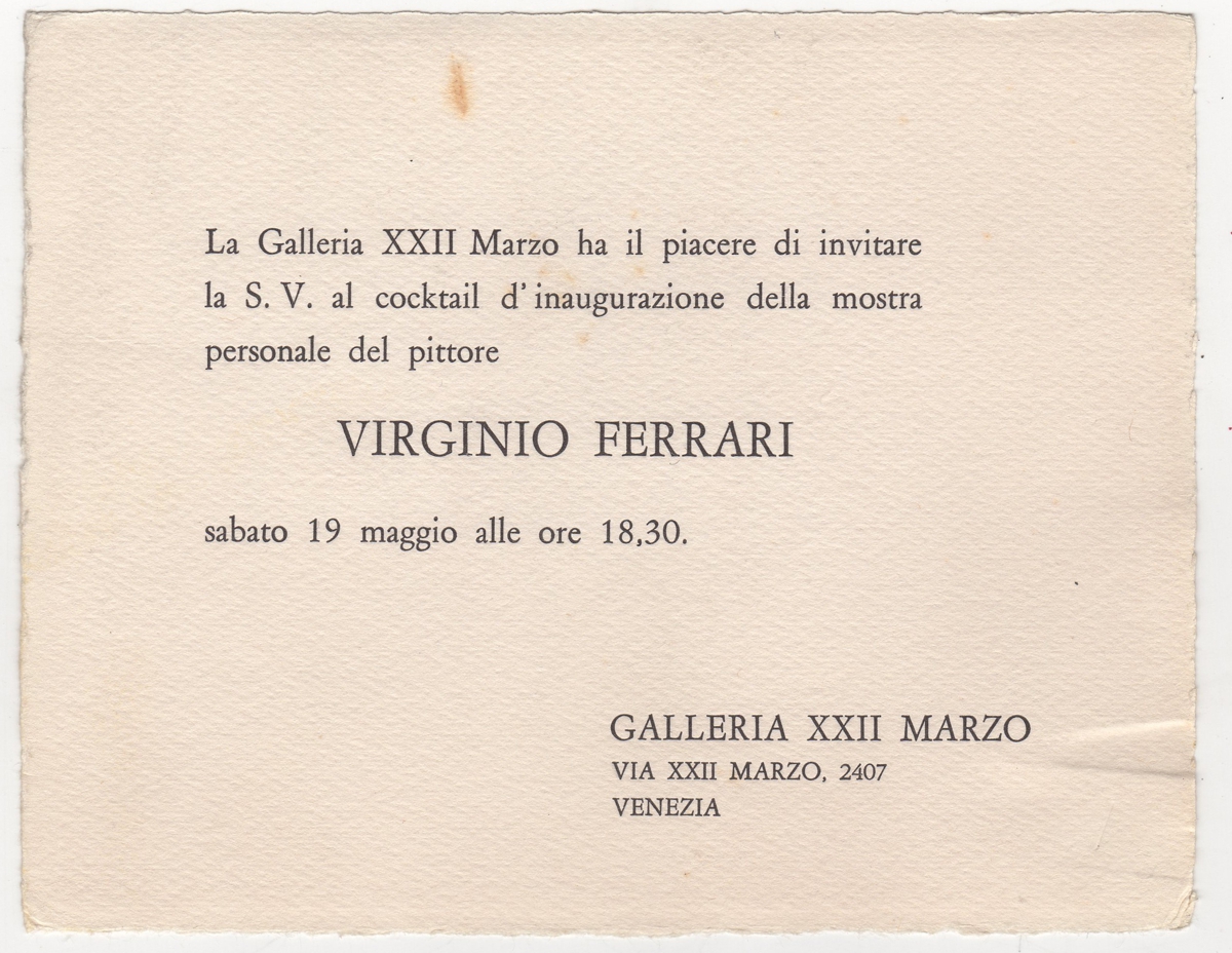 Έκθεση Virginio Ferrari