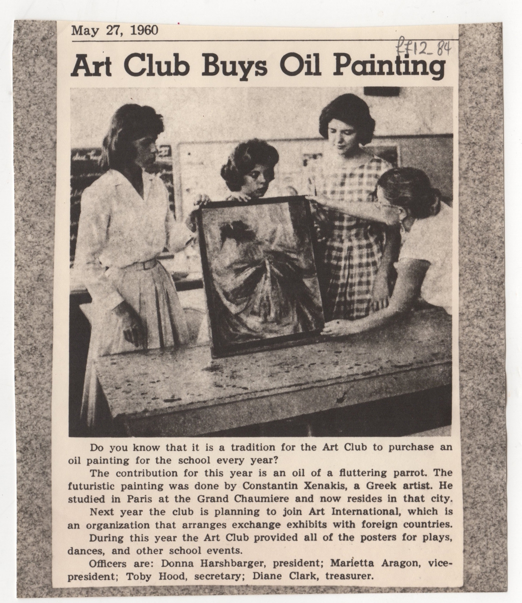 “Art club buys oil painting”